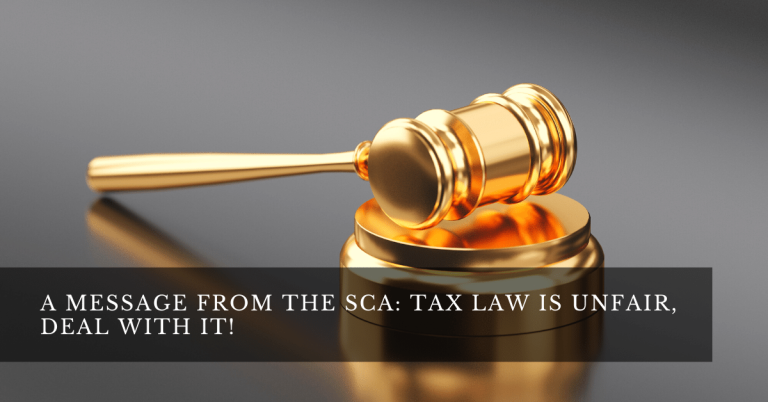 Message from the SCA