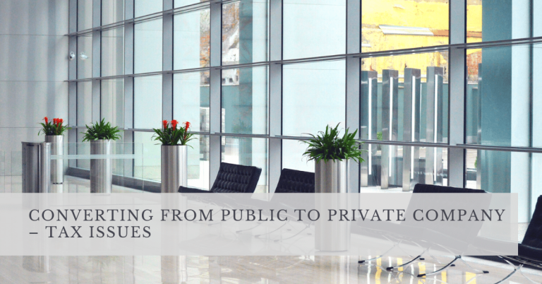 Converting from public to private company