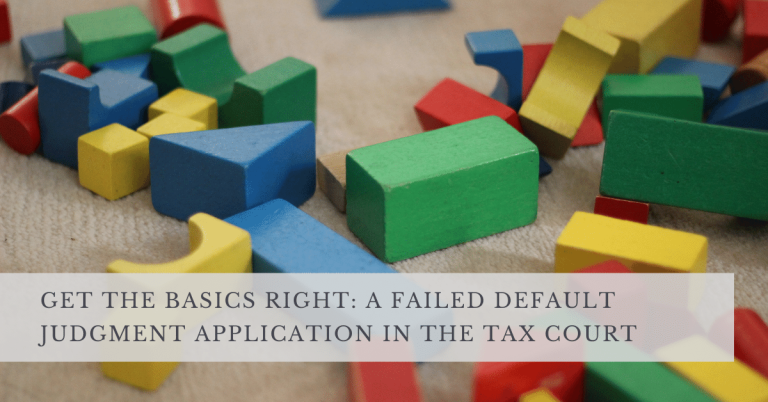 FAILED DEFAULT JUDGMENT APPLICATION