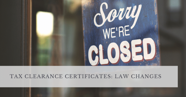 tax clearance certificates