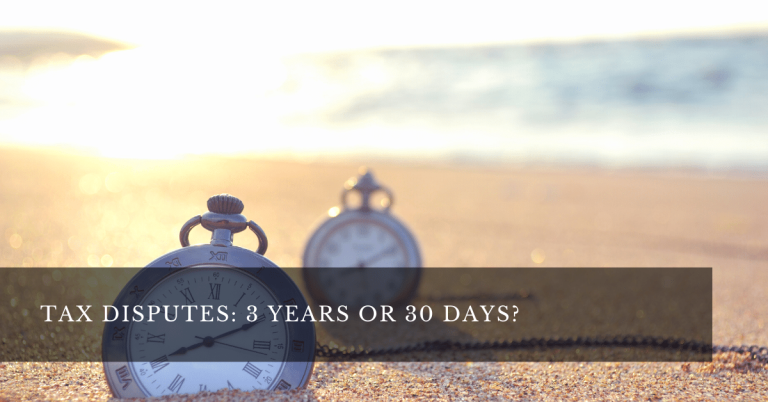 should a taxpayer take action in 3 years or 30 days