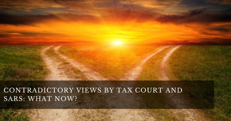 Contradictory views by the Tax Court and SARS feature image explaining South African tax dispute uncertainty